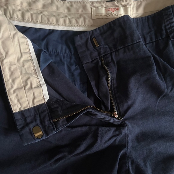 J. Crew Navy Cotton Mid-Rise Shorts - Picture 2 of 5